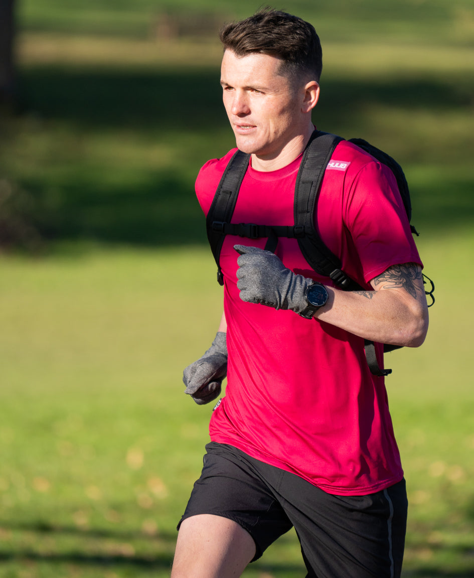 HUUB Running Bag – lightweight 12L, waterproof, padded shoulder pack for running, cycling, daily essentials