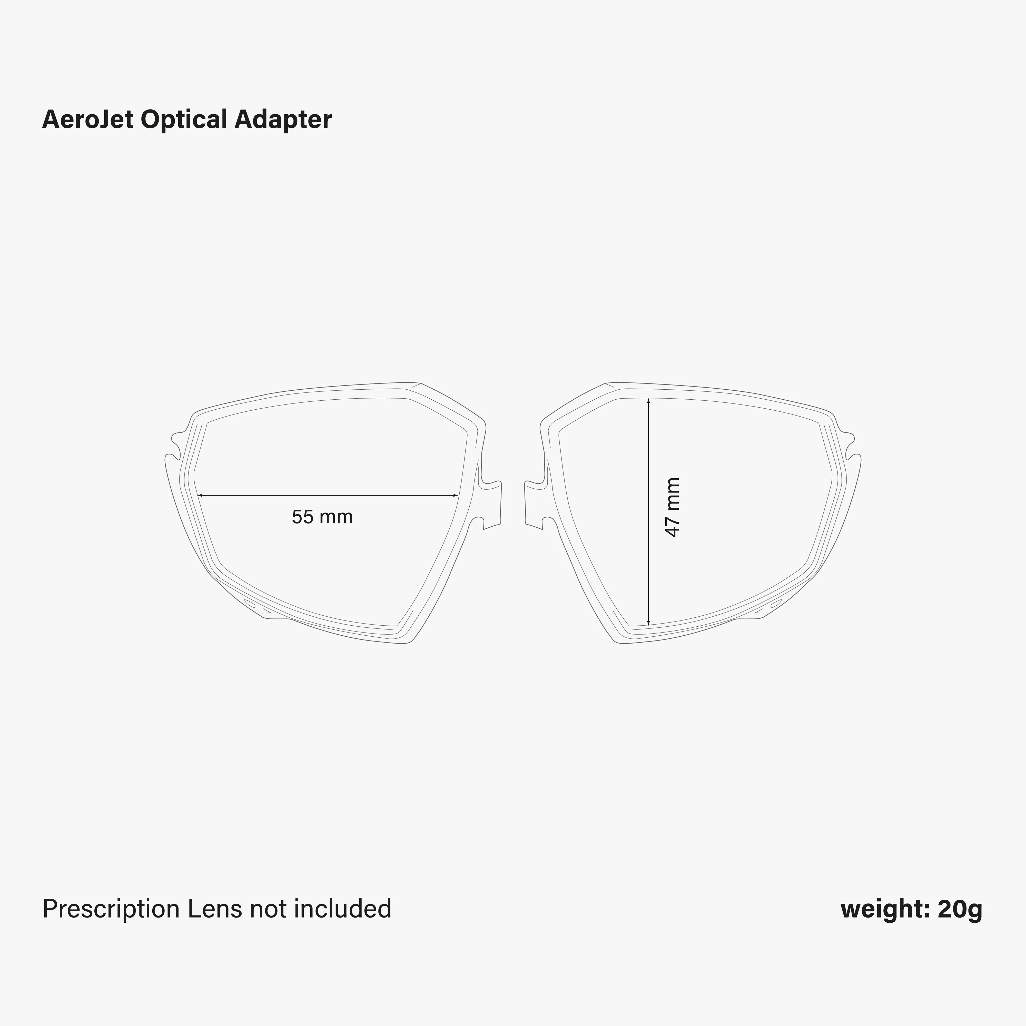 AEROJET Optical Adapters – Compatible with Aerojet Sunglasses