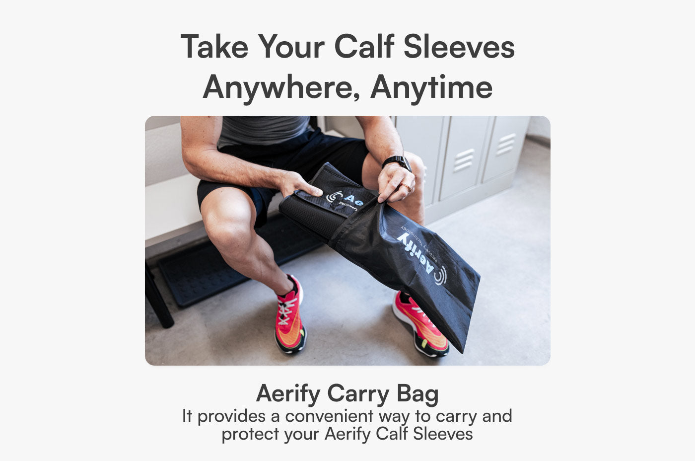 Aerify Air Compression Calf Sleeves portable heat & massage wireless recovery system