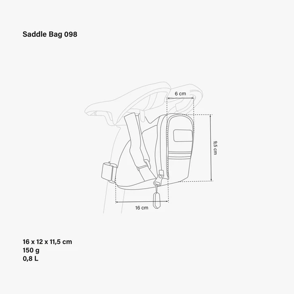 Medium Cycling Saddle Bag for Road Bikes